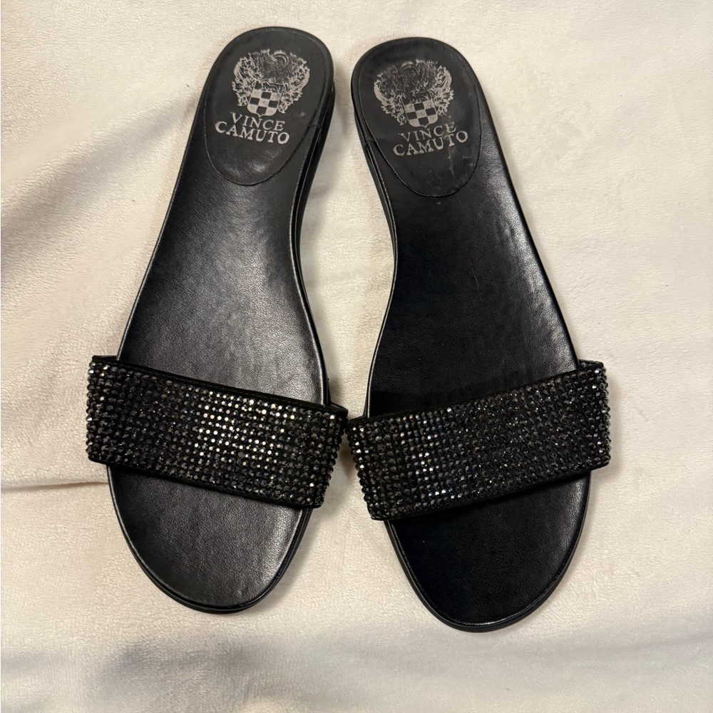 Vince Camuto Black Embellished Sandals - Picture 5 of 5